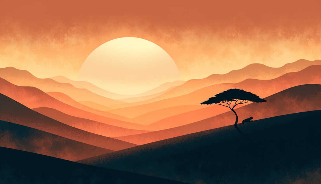 Desert sunset over the hills — the heat dogs face in summer